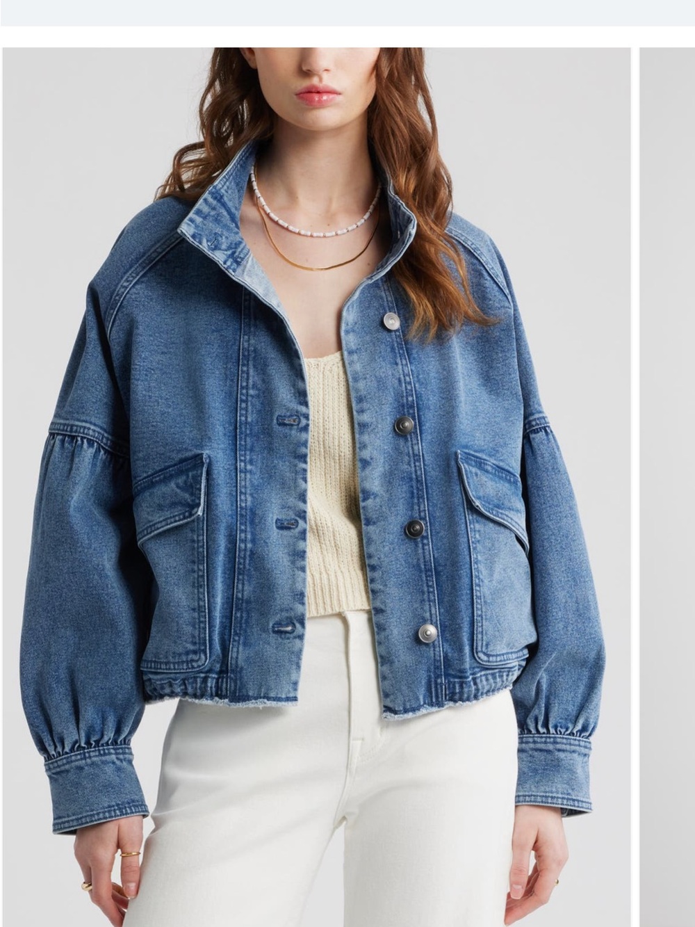 Nordstrom treasure and bond brand cool Jean jacket  size large